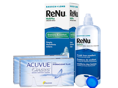 Lentes de Contato Acuvue Oasys + Renu Multiplus - Packs