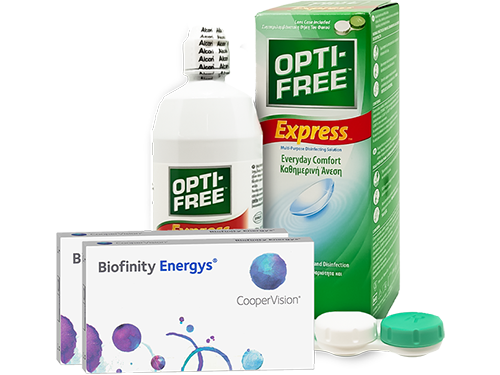 Lentes de Contato Biofinity Energys + Opti-Free Express - Packs