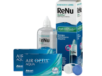 Lentes de Contato Air Optix Aqua + Renu Multiplus - Packs
