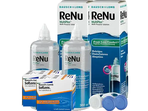 Lentes de Contato Soflens Toric + Renu Multiplus - Packs