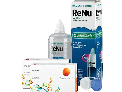 Lentes de Contato Proclear + Renu Multiplus - Packs