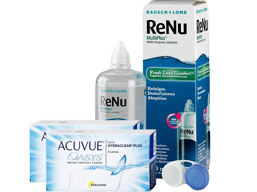 Lentes de Contato Acuvue Oasys + Renu Multiplus - Packs