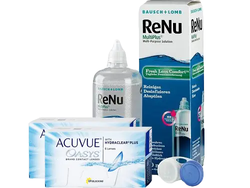 Lentes de Contato Acuvue Oasys + Renu Multiplus - Packs