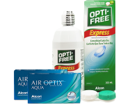 Lentes de Contato Air Optix Aqua + Opti-Free Express - Packs