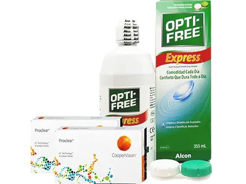 Lentes de Contato Proclear + Opti-Free Express - Packs