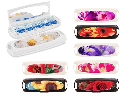Estojo para lentes diárias Flores Acessório Lentes de Contacto