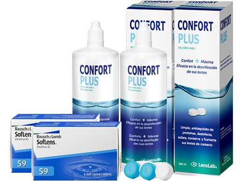 Lentes de Contato Soflens 59 + Confort Plus - Packs