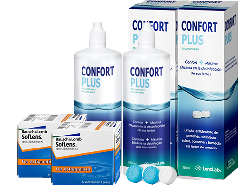 Lentes de Contato Soflens Toric + Confort Plus - Packs