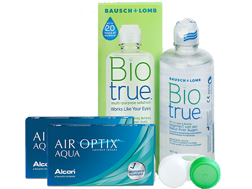 Lentes de Contato Air Optix Aqua + Biotrue - Packs