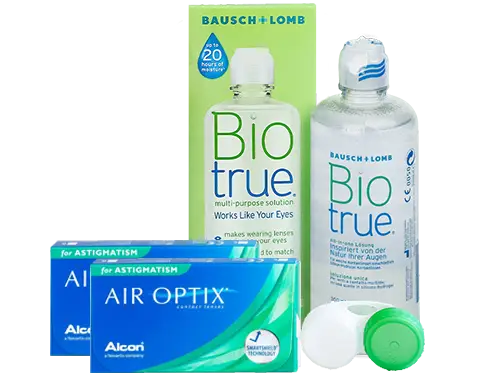 Lentes de Contato Air Optix for Astigmatism + Biotrue - Packs