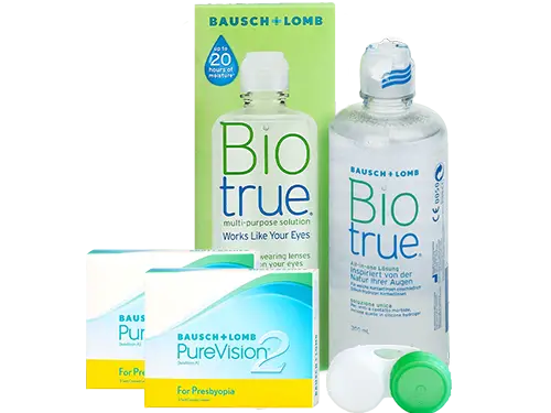 Lentes de Contato Purevision 2 for Presbyopia + Biotrue - Packs
