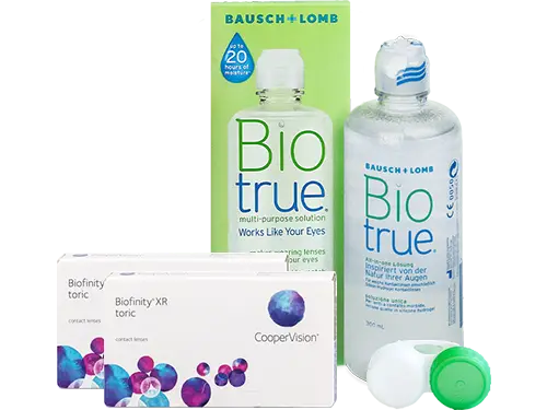 Lentes de Contato Biofinity Toric XR + Biotrue - Packs