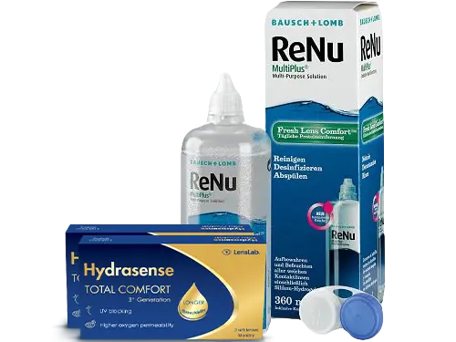 Lentes de Contato Hydrasense Total Comfort + Renu Multiplus - Packs