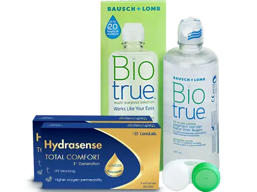 Lentes de Contato Hydrasense Total Comfort + Biotrue - Packs