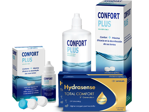 Lentes de Contato Hydrasense Total Comfort + Confort Plus - Packs