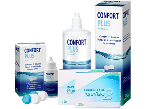 Lentes de Contato Purevision 2HD + Confort Plus - Packs