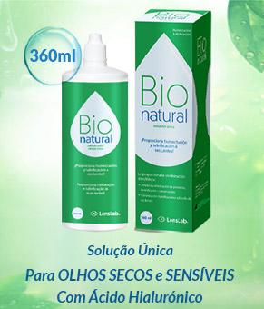 Bio Natural Solução única para olhos secos e sensíveis com ácido hialurónico