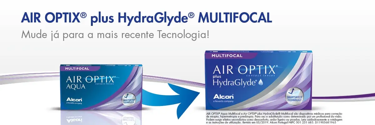 As suas Lentes de Contacto Air Optix plus Hydraglyde for Astigmatism em Lentes de Contacto 365
