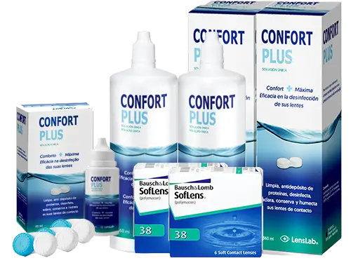 Lentes de Contato Soflens 38 + Confort Plus - Packs