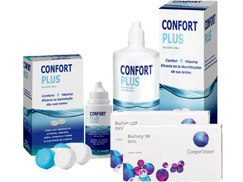 Lentes de Contato Biofinity Toric XR + Confort Plus - Packs