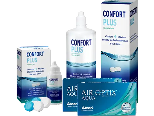 Lentes de Contato Air Optix Aqua + Confort Plus - Packs