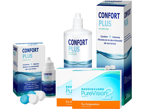 Lentes de Contato Purevision 2 Astigmatismo + Confort Plus - Packs