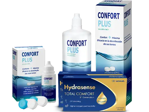 Lentes de Contato Hydrasense Total Comfort + Confort Plus - Packs