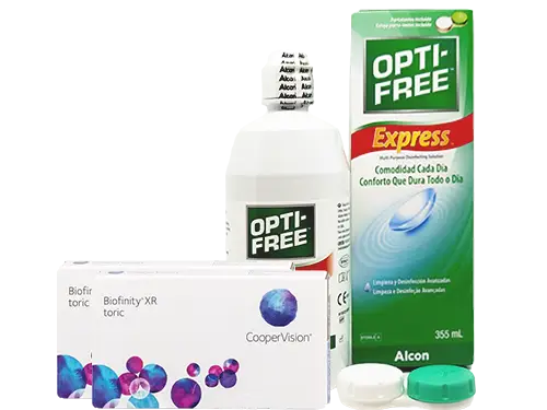 Lentes de Contato Biofinity Toric XR + Opti-Free Express - Packs