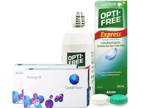 Lentes de Contato Biofinity XR + Opti-Free Express - Packs