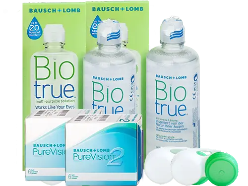Lentes de Contato Purevision 2HD + Biotrue - Packs