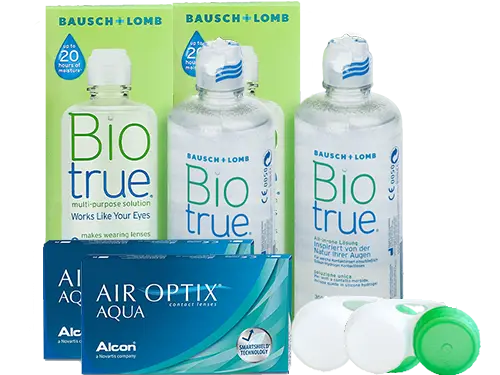 Lentes de Contato Air Optix Aqua + Biotrue - Packs