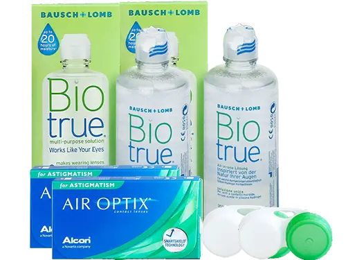 Lentes de Contato Air Optix for Astigmatism + Biotrue - Packs