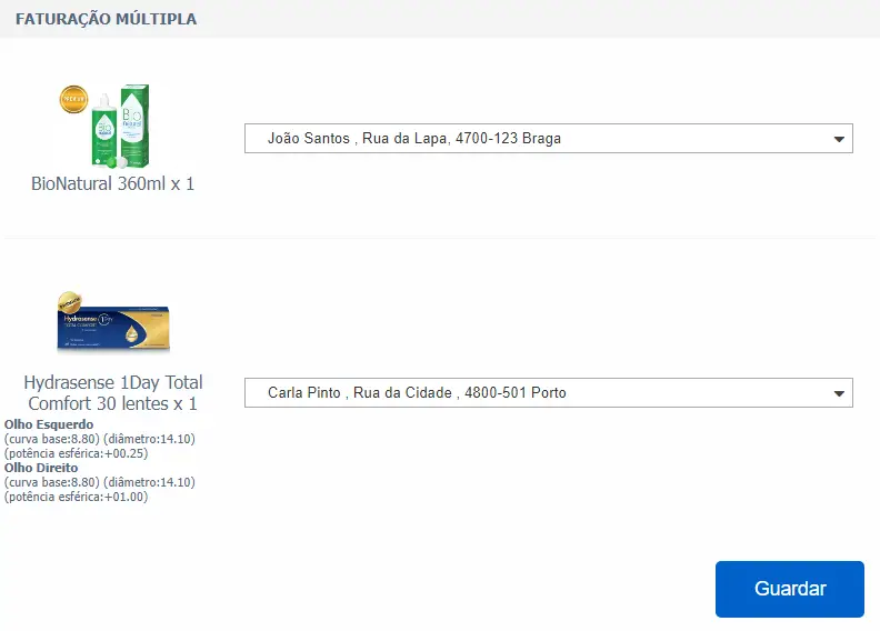 Faturação Múltipla Faturação Múltipla
