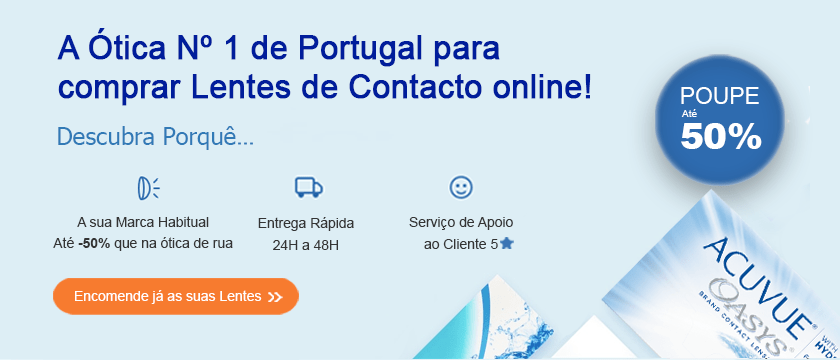 A ótica Nº 1 de Portugal para comprar Lentes de Contacto Online!
