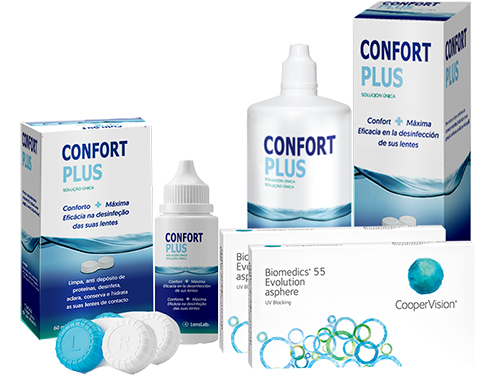 Lentes de Contato Biomedics 55 Evolution + Confort Plus - Packs