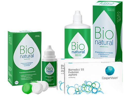 Lentes de Contato Biomedics 55 Evolution + BioNatural - Packs