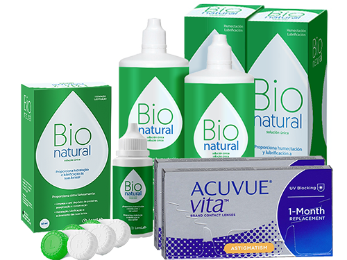 Lentes de Contato Acuvue Vita for Astigmatism + BioNatural - Packs