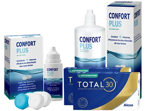 Lentes de Contato Total30 for Astigmatism + Confort Plus - Packs