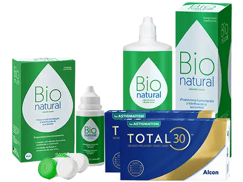 Lentes de Contato Total30 for Astigmatism + BioNatural - Packs
