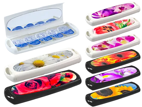 Estojo para lentes diárias Flores Acessório Lentes de Contacto