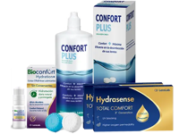 Lentes de Contato Hydrasense Total Comfort + Confort Plus + Bioconfort Hydration - Packs