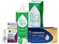 Lentes de Contato Hydrasense Total Comfort + BioNatural + Bioconfort Hydration - Packs