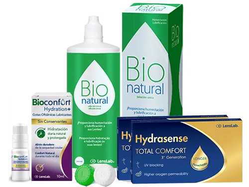 Lentes de Contato Hydrasense Total Comfort + BioNatural + Bioconfort Hydration - Packs