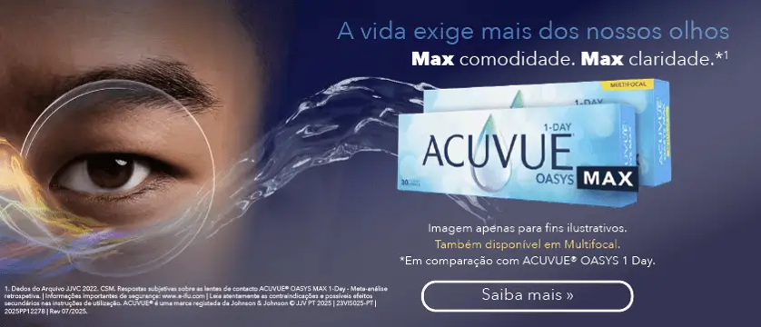 Acuvue Oasys Max 1-Day - A vida exige mais dos nossos olhos